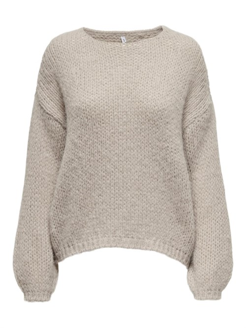 Only Nordic Life Vamset Strik med rund hals
